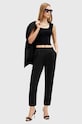 AllSaints spodnie ALEIDA TRI TROUSER dzianina czarny W009QZ