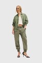 AllSaints pantaloni de bumbac FLORENCE JOGGER bumbac verde W017TB