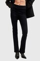 AllSaints spodnie bawełniane DANI SIZEME BOOTCUT W043EB czarny AW24
