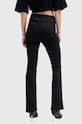 AllSaints spodnie bawełniane DANI SIZEME BOOTCUT W043EB czarny