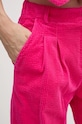 Hlače od samta La Petite Française PFPACIFIQUE roza PFPACIFIQUE