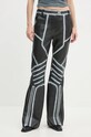 Кожаные брюки Stand Studio Moto Trousers Detailed чёрный 62287.7030