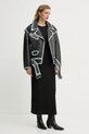 Шкіряна куртка Stand Studio Irene Jacket 62272.7030 чорний AW24