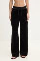 Miss Sixty pantaloni da tuta in velluto maglia nero 6L4PJ4450000