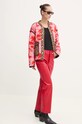 Παντελόνι Never Fully Dressed NFDTR349 κόκκινο AW24
