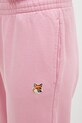 Tepláky Maison Kitsuné Fox Head Patch ružová MW01109KM0001