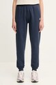 Maison Kitsuné pantaloni tuta Fox Head Patch cotone blu navy MW01109KM0001