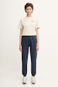 Maison Kitsuné pantaloni tuta Fox Head Patch MW01109KM0001 blu navy