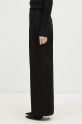 Maison Kitsuné cotton trousers Double Pleated NW01110WW0122 black AW24