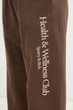 Sporty & Rich pantaloni della tuta di cotone H&W Crest marrone PA036512242BR03