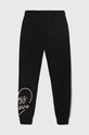 Παιδικό βαμβακερό παντελόνι Guess J4YQ16.KA6R3.9BYH μαύρο AW24