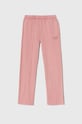 Detské bavlnené tepláky Guess bavlna ružová J4YQ18.KAX74.9BYH