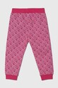Guess spodnie dresowe bawełniane dziecięce K4YQ11.KA6R4.9BYH różowy AW24