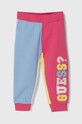 Παιδικό βαμβακερό παντελόνι Guess βαμβάκι ροζ K4YQ14.KA6R3.9BYH