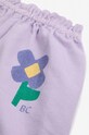 Bobo Choses spodnie dresowe bawełniane niemowlęce Pansy Flower fioletowy 224AB068