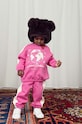 Mini Rodini spodnie dresowe bawełniane dziecięce bawełna różowy 2473011228