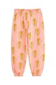 Mini Rodini spodnie dresowe bawełniane dziecięce Winter flowers wzorzyste różowy 2473012828