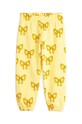 Детские хлопковые штаны Mini Rodini Bow 2473013323 жёлтый AW24