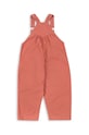 DÍVKA Dětské kalhoty na šle Konges Sløjd NOLA HEART OVERALLS GOTS KS101633 růžová