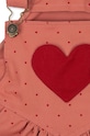 Dětské kalhoty na šle Konges Sløjd NOLA HEART OVERALLS GOTS růžová KS101633
