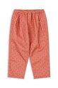 Konges Sløjd pantaloni NOLA PANTS GOTS bumbac roz KS101636.G