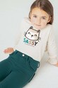 Mayoral pantaloni de bumbac pentru copii turcoaz 511.6H.Mini.9BYH