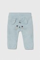 United Colors of Benetton pantaloni de trening din bumbac pentru bebeluși bumbac turcoaz 3J70AF01T.W.Seasonal