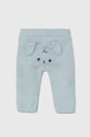 Бавовняні штани для немовлят United Colors of Benetton аплікація бірюзовий 3J70AF01T.W.Seasonal