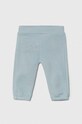 United Colors of Benetton pantaloni de trening din bumbac pentru bebeluși 3J70AF01T.W.Seasonal turcoaz AW24