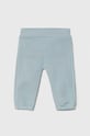 Бавовняні штани для немовлят United Colors of Benetton 3J70AF01T.W.Seasonal бірюзовий AW24
