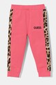 Dětské bavlněné tepláky Guess nášivka růžová K4BQ12.KAX73.9BYH