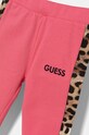 DÍVKA Dětské bavlněné tepláky Guess K4BQ12.KAX73.9BYH růžová