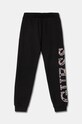 Dětské bavlněné tepláky Guess pletenina černá J4BQ11.KAX73.9BYH