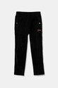 Guess spodnie dresowe welurowe dziecięce z elastanem czarny J4BQ13.KCH92.9BYH