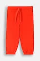 Detské bavlnené tepláky Coccodrillo ZC4120101CGN červená AW24