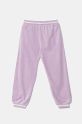 United Colors of Benetton pantaloni della tuta in velluto per bambini 3UK0CF057.G.Seasonal violetto AW24