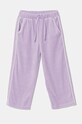Dětské velurové tepláky United Colors of Benetton pletenina fialová 3UK0GF03Y.P.Seasonal