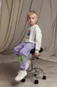 фиолетовой Детские хлопковые штаны Mini Rodini Dolphin Детский