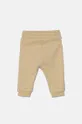 Бавовняні штани для немовлят Calvin Klein Jeans IN0IN00194.9BYH бежевий AW24