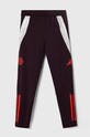 Дитячі спортивні штани adidas Performance FCB TR PNTY IS9943 бордо AW24