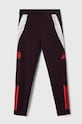 adidas Performance spodnie dresowe dziecięce FCB TR PNTY IS9943 bordowy AW24
