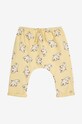 Bobo Choses pantaloni de trening pentru bebeluși Freedom Bird bumbac galben 224AB058