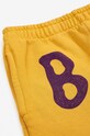 Дитячі бавовняні штани Bobo Choses 224AC076 жовтий