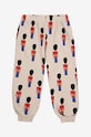 Bobo Choses pantaloni de trening din bumbac pentru copii Little Tin Soldier 224AC079 bej AW24