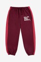 Детские хлопковые штаны Bobo Choses 224AC081 бордо AW24