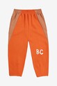 Дитячі бавовняні штани Bobo Choses 224AC084 помаранчевий AW24
