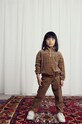 Mini Rodini pantaloni de trening din bumbac pentru copii Dog bumbac bej 2473010913