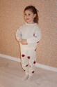 Konges Sløjd gyerek pamut melegítőnadrág LAPIS KNIT PANTS dzsörzé bézs KS101555