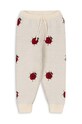 Konges Sløjd gyerek pamut melegítőnadrág LAPIS KNIT PANTS KS101555 bézs AW24