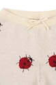 Konges Sløjd gyerek pamut melegítőnadrág LAPIS KNIT PANTS bézs KS101555